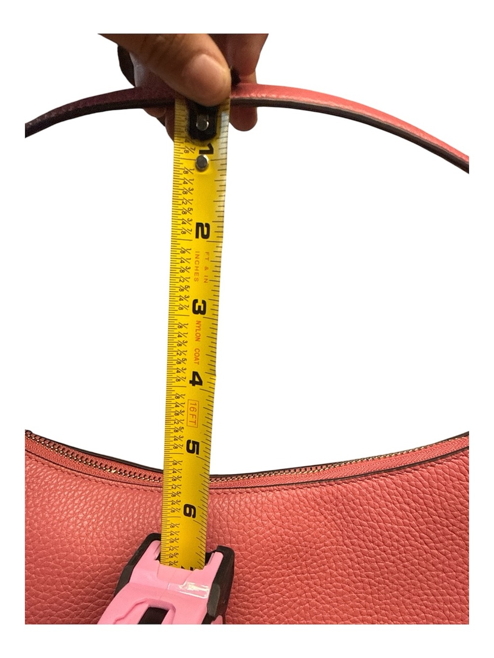 NWOT Kate Spade NY Coral Pink Weston Pebbled Leather Shoulder/ Crossbody Bag - Picture 6 of 8